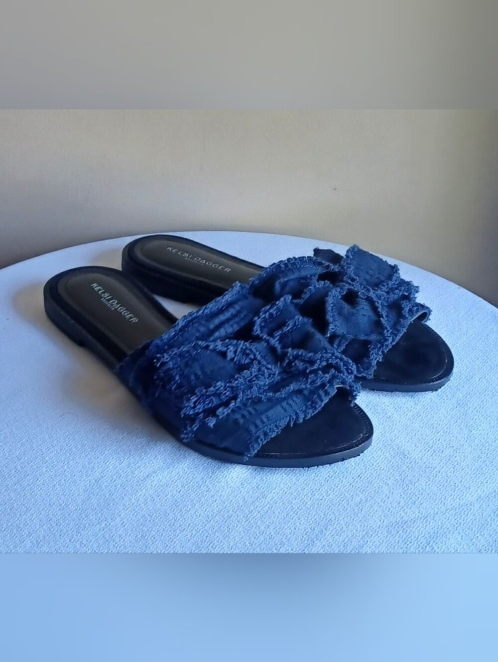 KELSI DAGGER brooklyn Sandals In Denim Blue Sz10